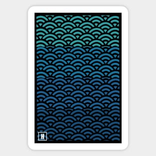 Retro Japanese Clouds Pattern RE:COLOR 12 Sticker